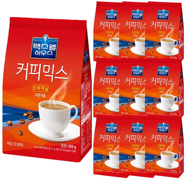 맥스웰하우스 오리지날 자판기용 커피믹스, 800g, 1개, 10개입