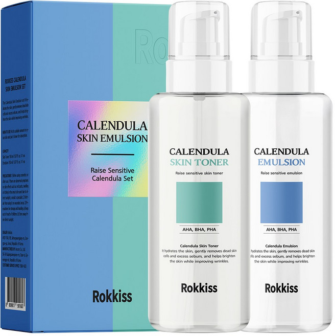 록키스 카렌듈라 스킨 토너 150ml + 에멀전 150ml 세트, 1세트