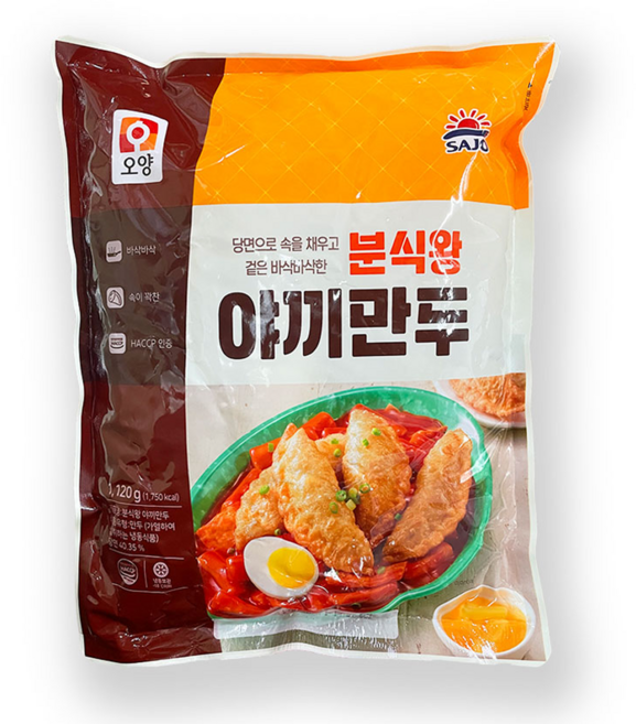 [퀴클리몰] 사조오양 분식왕 야끼만두, 2개, 1.12kg