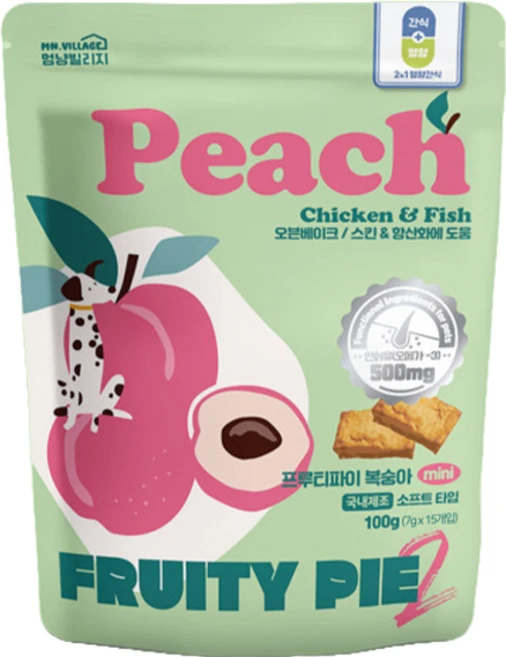 멍냥빌리지 강아지 프루티파이, 100g, 1개, 복숭아 - 쿠팡