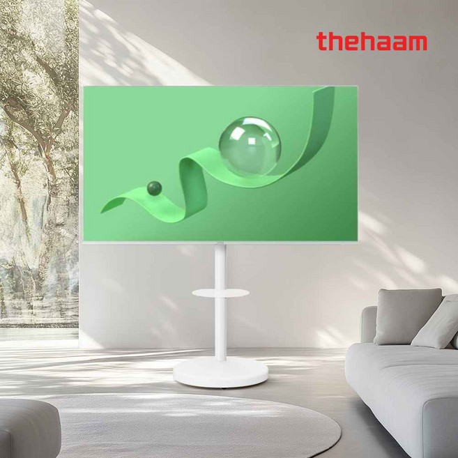 더함 CHIQ 50인치 삼탠바이미 리얼화이트 스마트 TV+이동식스탠드 UA501QLED 울트라 패키지, 단순배송상품, 이동형 스탠드, UA501QLED+이동식스탠드