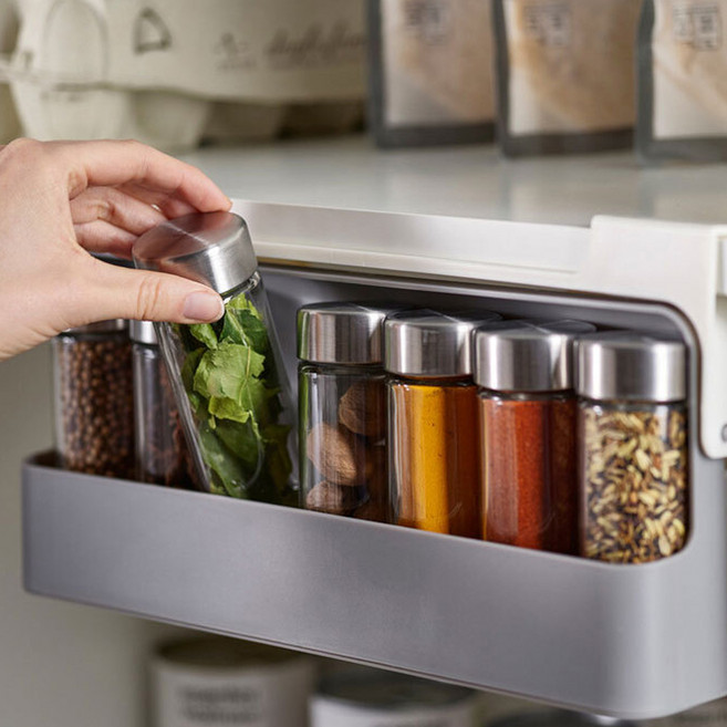 조미료 미니 양념통세트 선반 트레이 부착형 주방정리 100mlx6개