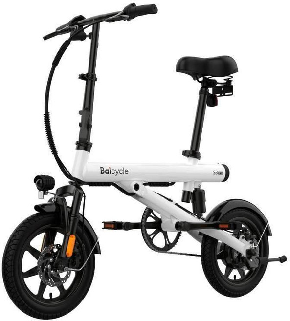 BaiCycle S3 PRO 電動腳踏車 14吋充氣胎 60km續航, 1個, 腳踏車, 小白, N/A