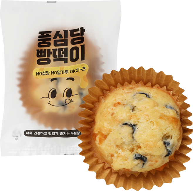 풍심당 치즈 올리브 빵떡이 글루텐프리 저당 빵 제로 간식 건강간식, 1개, 75g