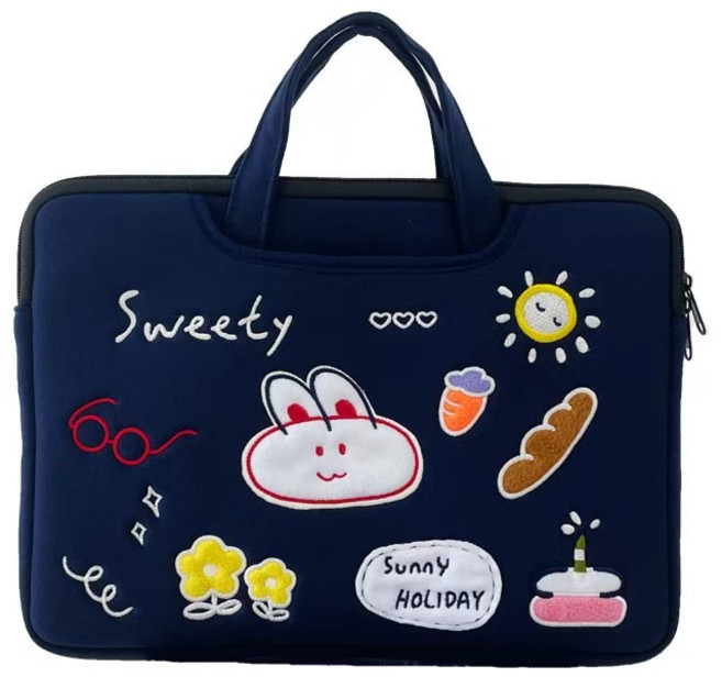 노트북 파우치 귀여운 손잡이 가방 곰돌이 케이스 맥북 갤럭시탭 아이패드, 사랑하는 토끼, 1개