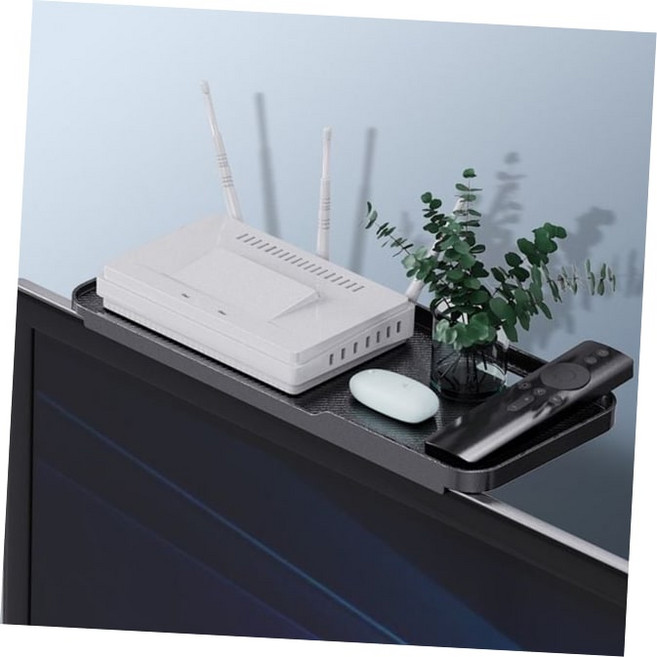 무타공 공간창조 모니터 상단 주방선반 파티션 틈새, 블랙