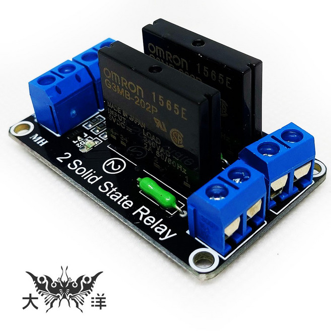 大洋國際電子 5V 2路固態繼電器模組, 1個