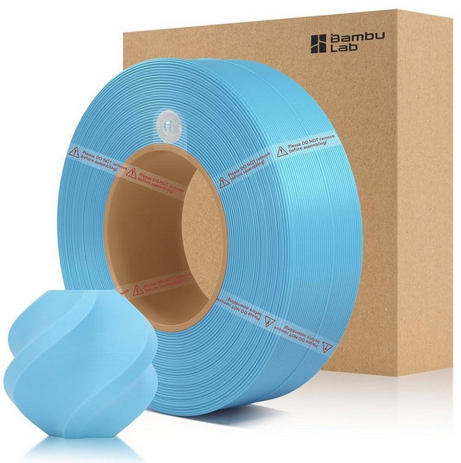 Bamboo PLA 매트 리필 필라멘트 1.75mm 1KG (2.2lbs) Bambu Lab A1/X1/P1 시리즈 3D 프린터용 RFID 포함 쉬운 인쇄 3D 프린팅 필라, 스카이 블루 11603