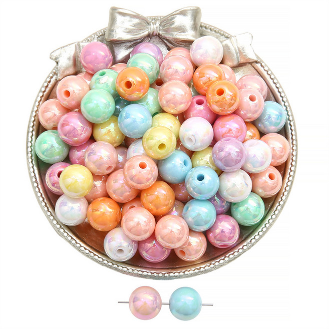 리리아트 6mm 8mm 12mm 솔리드 구슬 비즈 컬러 믹스 660p