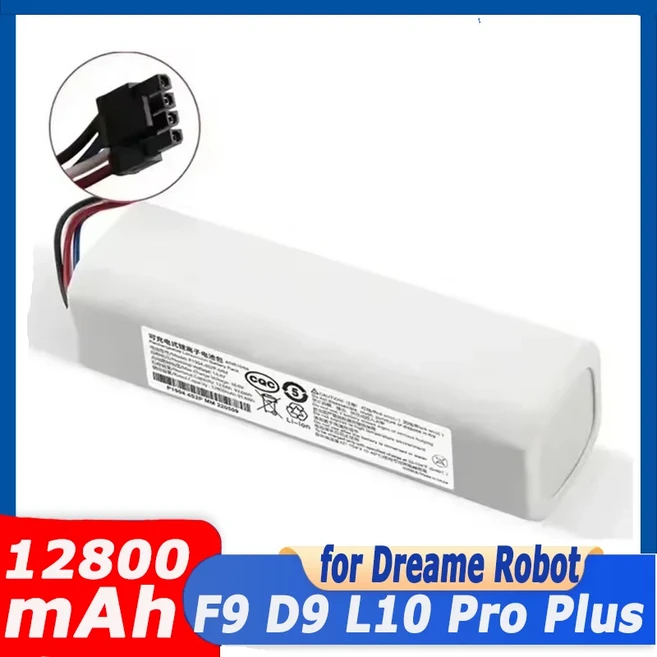 샤오미 미지아 X10+PLUS B101CN OMNI 1S 및 드리미 F9 D9 L10 프로 플러스 청소 로봇용 14.8V 12800mAh 배, 01 12800mAh