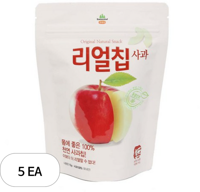 [산마을] 리얼칩 사과, 15g, 5개