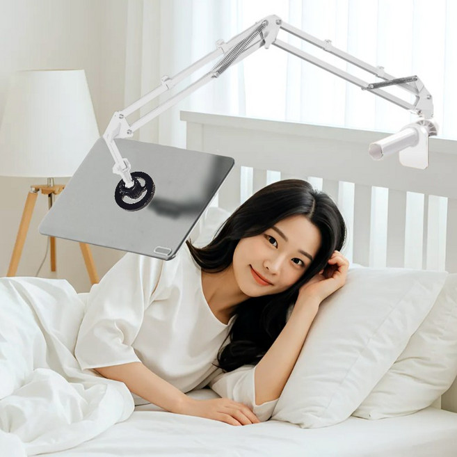 캐시풀 맥세이프 침대 핸드폰 태블릿 거치대, 화이트