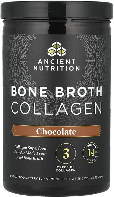 Ancient Nutrition 뼈 육수 콜라겐 초콜릿 528g(1.2lb), AncientNutrition뼈육수콜라겐초콜릿528g1, 528g, 1개 - 쿠팡