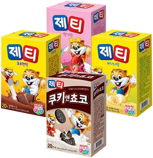 모래알마켓 우유에 타먹는 제티 분말 20T 4종 택1 어린이 간식 음료, 1박스, 20개입 - 쿠팡