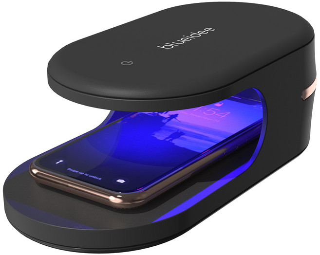 블루아이디 휴대폰 고속 무선충전기 UV 다용도살균기 BI-DS, BI-DS(블랙)