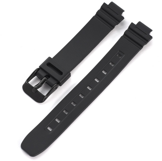 카시오 LA-20WH 블랙 수지 TPU 시계 밴드 여성용 스트랩 스포츠 실리콘 스테인레스 스틸 핀 버클 팔찌 10mm