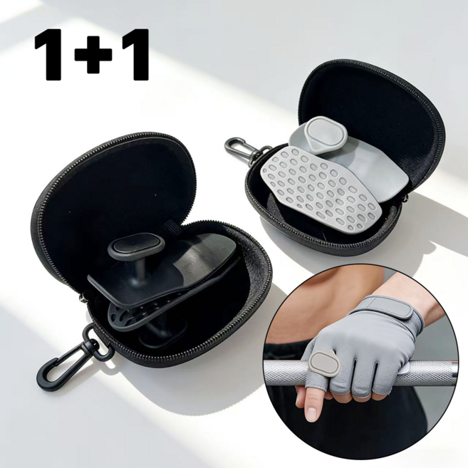 헬스 미끄럼방지 팜가드 손바닥 패드 굳은살 방지 2종 세트, 그레이+블랙, 2세트