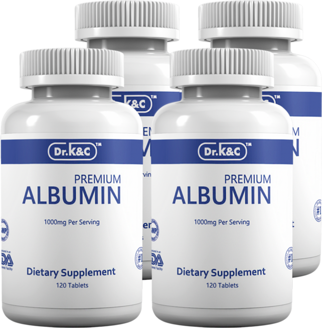 닥터케이앤씨 프리미엄 알부민 1000mg 타블렛, 4개, 120정