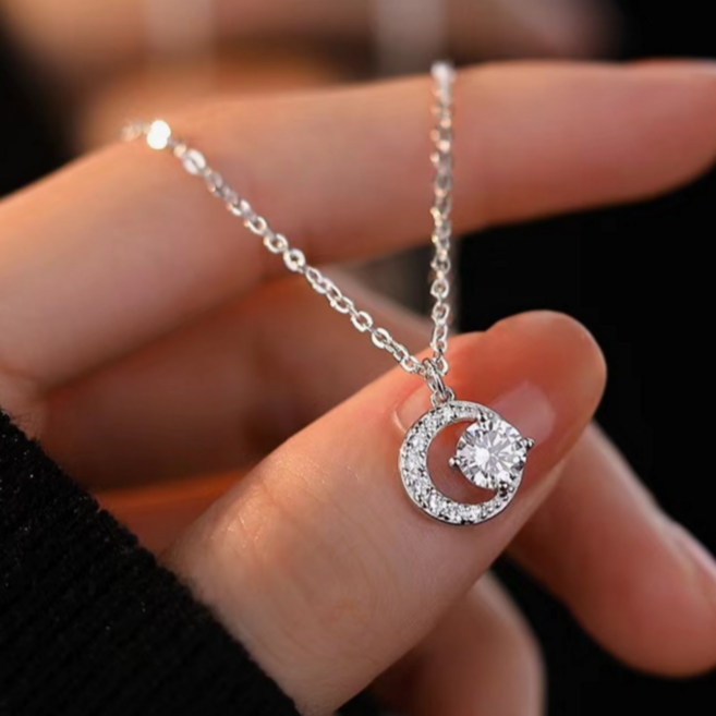 다예품 변색없는 써지컬스틸 별과달 목걸이