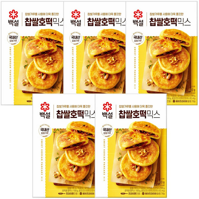백설 찹쌀호떡믹스, 400g, 5개