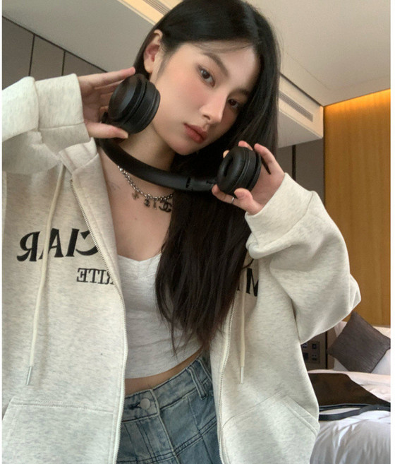 連帽衛衣 長袖大學t oversize帽t 衣服女 外套 美式復古 長袖上衣 韓國上衣 棒球外套 衛衣 薄外套