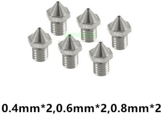플래시 포지 크리에이터 3 프로 4 스테인레스 스틸 노즐 키트 04 - 프린터 부품 세트당 6 개