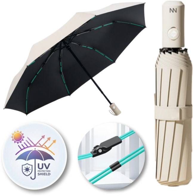 니드닛 3단 자동 우산 튼튼 접이식 암막 자외선차단 우양산