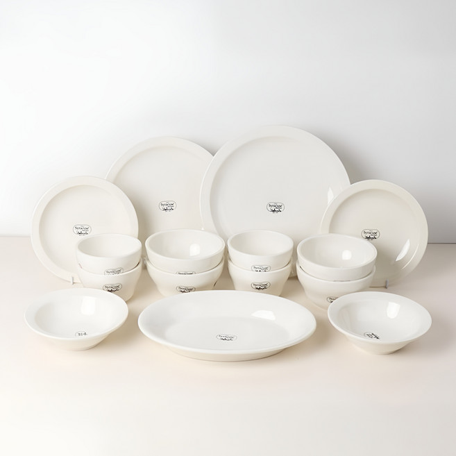 시라쿠스 뉴욕 4인 그릇세트 식기세트, 크림화이트, 1세트