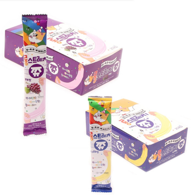 이호 편의점 간식 배달 롱스트레치쮸 포토향 야큐르트맛 캔디 어린이 간식 총, 1개