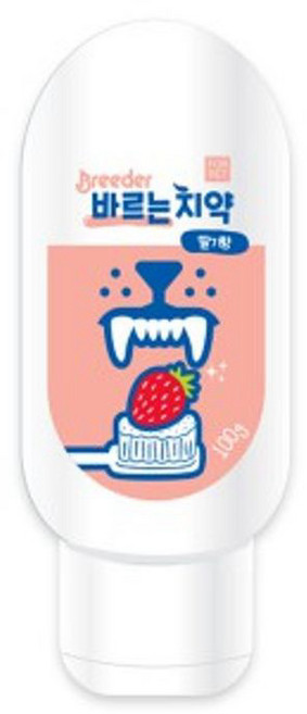 강아지 고양이 치약 이빨 관리 치석 덴탈 딸기향 100g, 1개