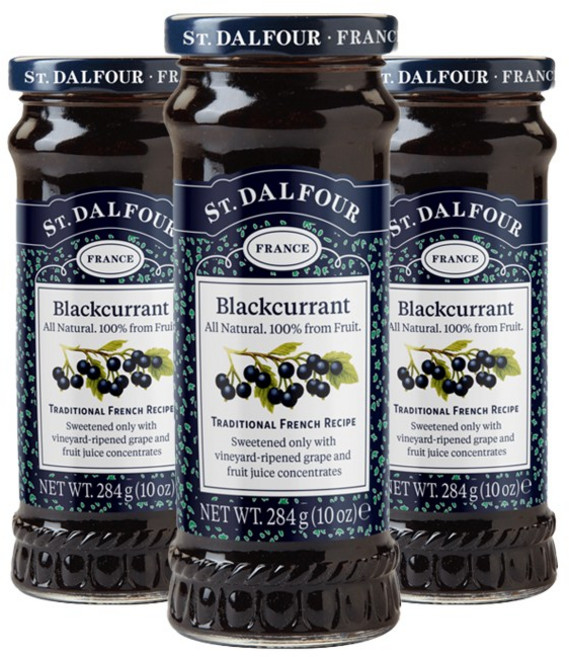 샹달프 디럭스 블랙커런트 스프레드 과일잼 284g, 블랙 커런트 (Black Currant), 3개