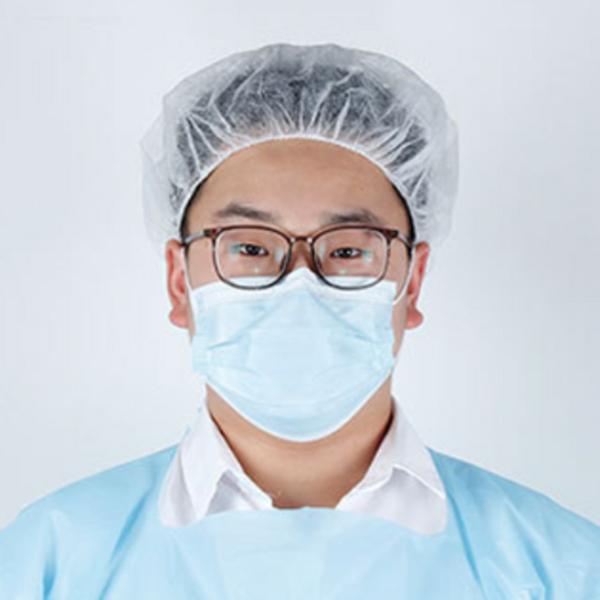 일회용 부직포 모자 100매 병원용 남녀공용 위생 부직포 모자 작업모 덮개 작업용 미용실 방진 헤어, 블루(a)