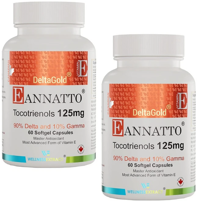 하루1정 혈당조절 토코트리에놀 125mg 2통60캡슐 캐나다직배송, 2개, 60정 - 쿠팡