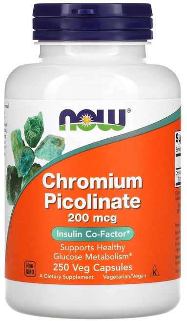 나우푸드 크로뮴 피콜리네이트 200mcg 베지 캡슐 비건, 250정, 1개