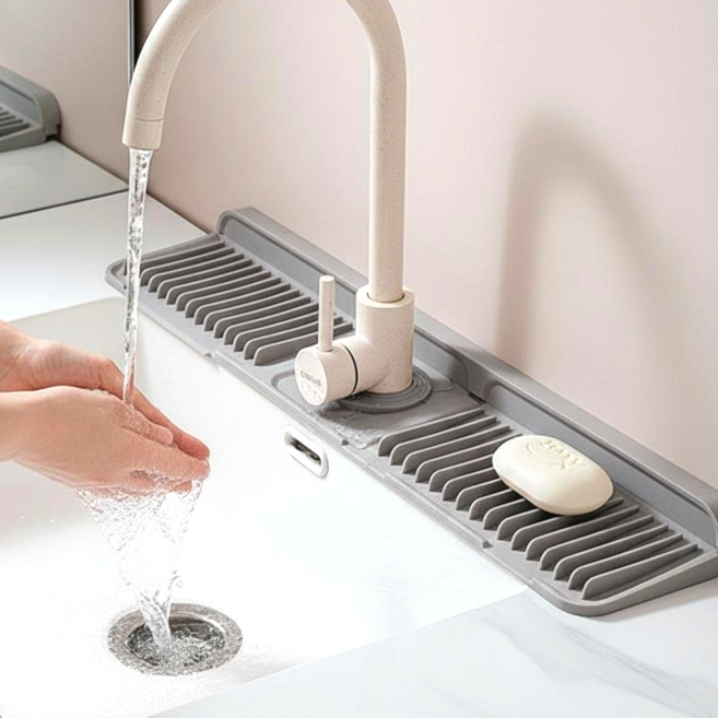 트루행센 두꺼운 실리콘 잠금장치 배수매트 싱크대 세면대, 1개, 딥그레이