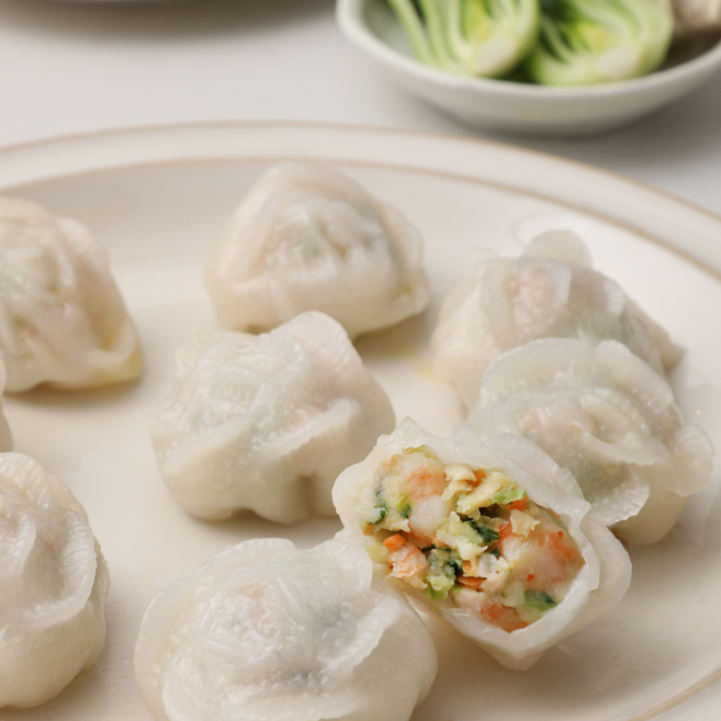 대진엠에스 장미모양 하카오 (만두 딤섬 하가우 쇼마이), 450g, 1개