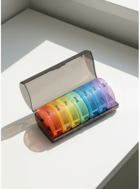 데이앤나잇 영양제 소분 케이스 일주일 약통 정리함, 1개