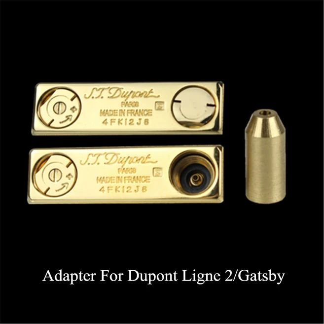 황동 구리 노즐 부탄 가스 어댑터 S.T Dupont L2/Gatsby 라이터 녹색 캡 재사용 가능한 흡연 가제트 남자, 05 For Dupont L2