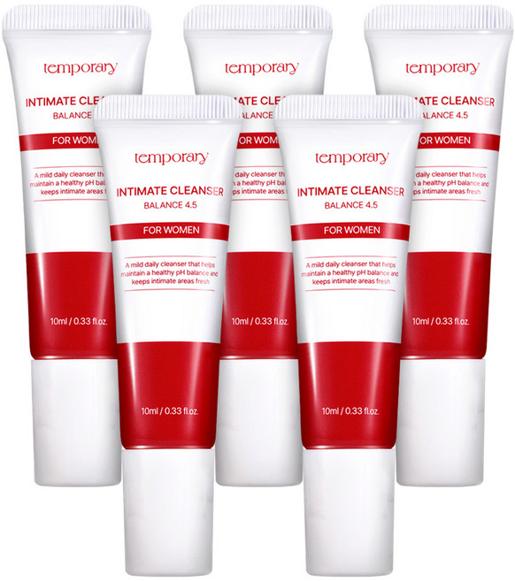 포 우먼 밸런스 4.5 산뜻한 이너밸런싱 휴대용 여행용 여성청결제, 5개, 10ml