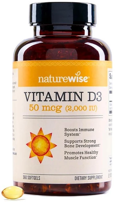 NatureWise 네이처와이즈 비타민D3 2000IU 50mcg 360정, 1개, 2kg - 쿠팡
