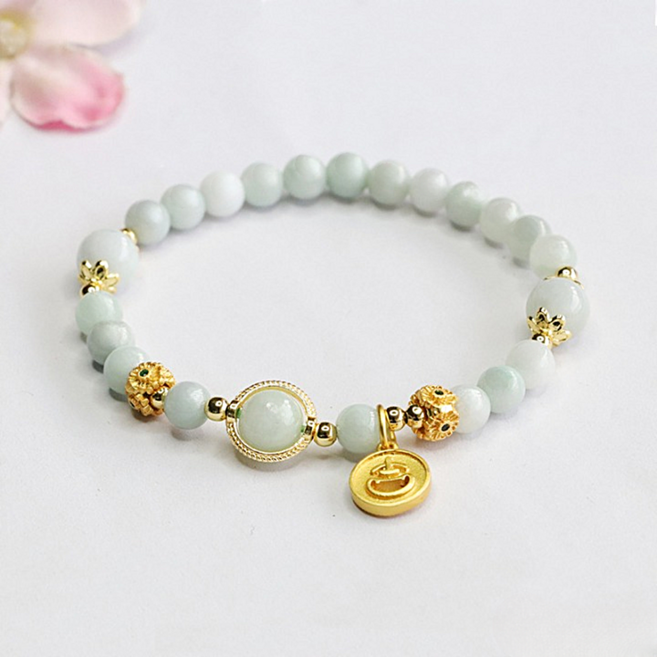 웰리나 천연 A급 비취 옥 팔찌 용팔찌 여성팔찌