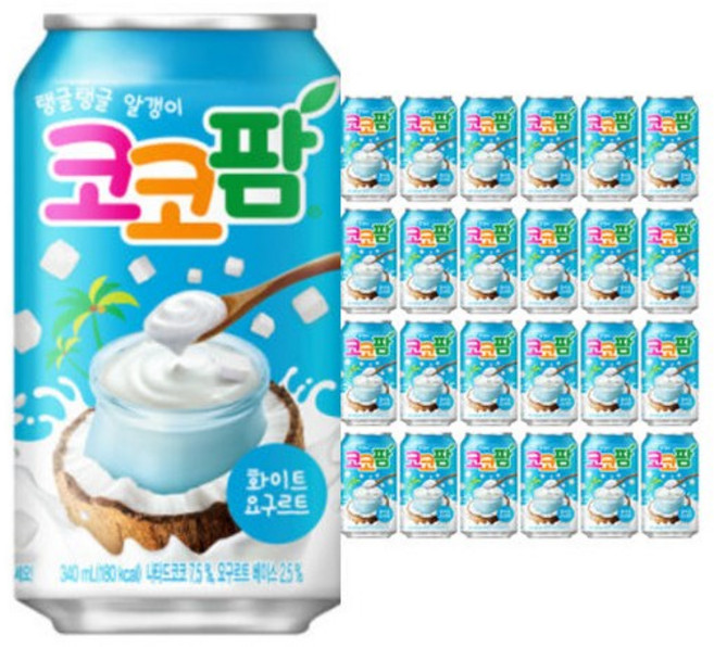 해태음료 코코팜 화이트 요구르트 340ml x 18개입, 18개