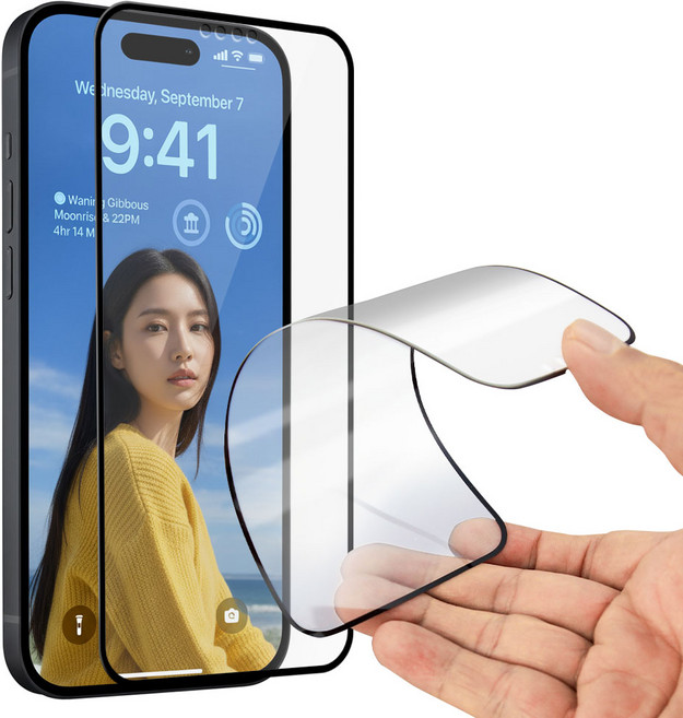 캔모어 깨지지 않는 두꺼운 지문방지 액정보호 필름, 2개