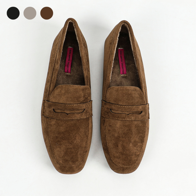 페조 여성 로퍼 털 단화 플랫 안감 기모 PZFLFR 8812-1