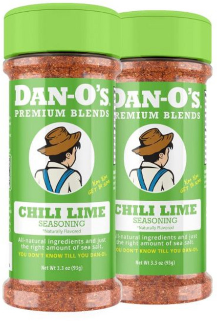 DanO's 할라피뇨 가루 파우더 분말 단오의 치즈 양념 파스타 피자 팝콘 채소 간식에 이탈리안 블렌드 만능 무설탕 요리용 소형 병 2.6온스 2개 세트, 칠리 라임