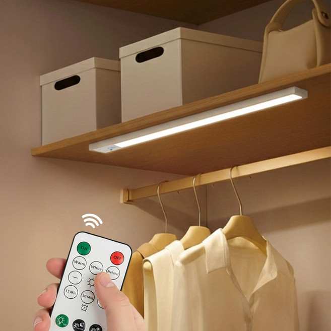 21세기트랜드 이지센 3컬러 무선 충전 리모컨 센서등 밝기조절, 화이트