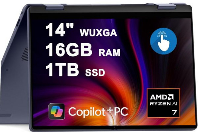 2 in 1 노트북 랩탑 컴퓨터 Dell Inspiron 14 Plus 2-in-1 14" WUXGA 터치 AMD 8코어 Ryzen 라이젠 AI 7 350 최대 50탑 i7-1, 2 in 1 노트북 랩탑 컴퓨터 Dell Inspiro