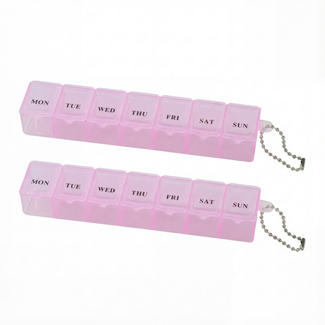 심플 7일 약통 핑크, 2개