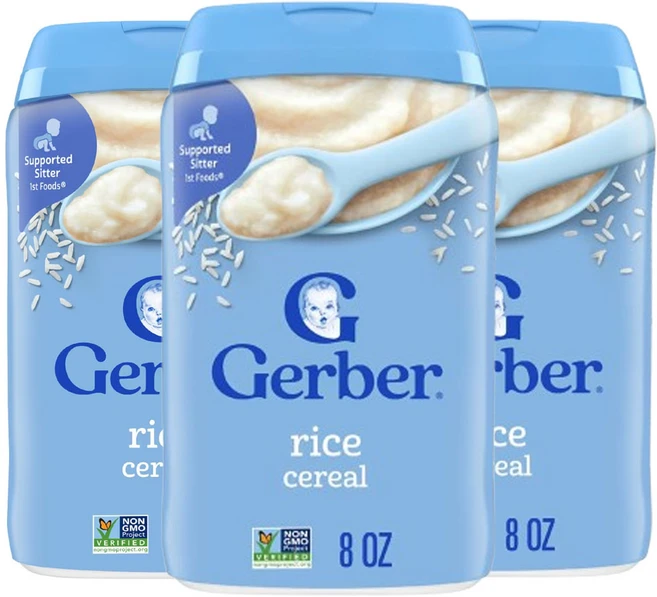 거버 아기용 시리얼 1st Foods 쌀 8 oz(227 g), 227g, 3개 - 쿠팡