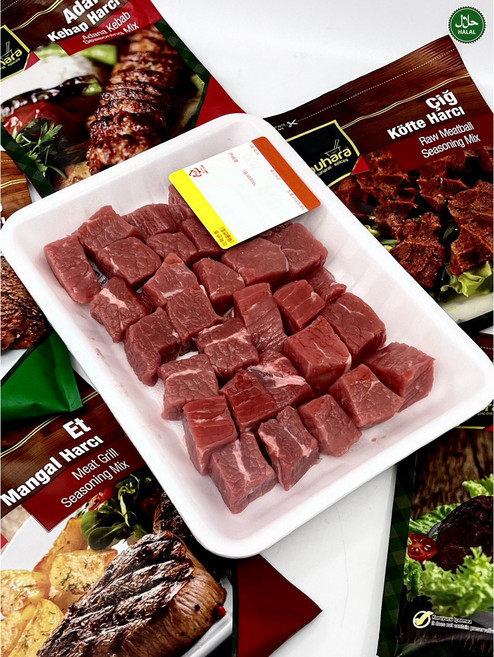 Halal Australian Premium Fresh Boneless Beef Cubes 하랄 냉장 프리미엄 호주산 순살 소고기 큐브, 1개, 1kg
